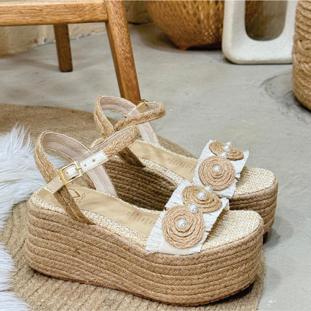 Sandalia Sophia en yute de Theory Shoes, vista adicional.