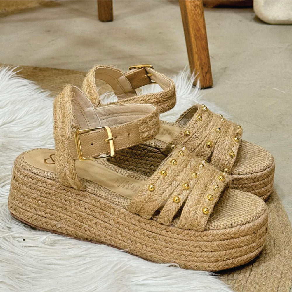Sandalia Tiana en yute de Theory Shoes, vista adicional.