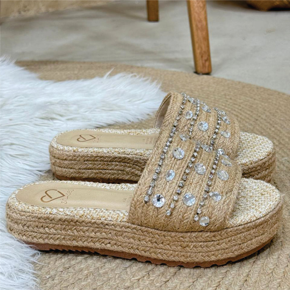 Sandalia Olivia en yute de Theory Shoes, vista adicional.