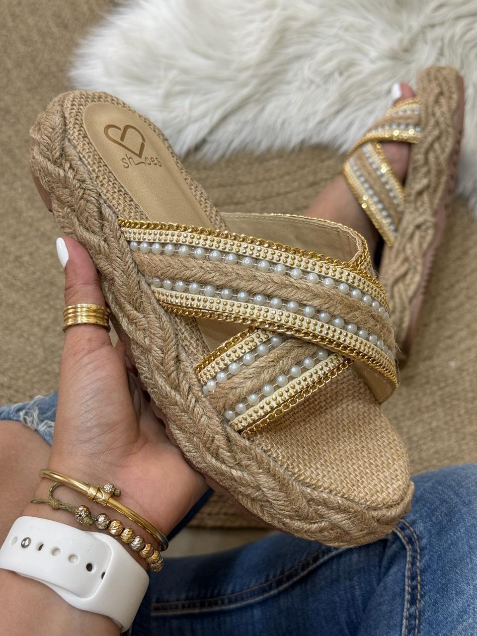 Sandalias en Yute Baja